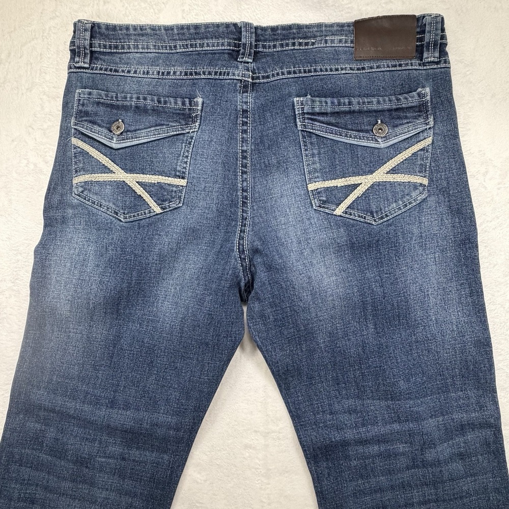 TK Axel Slim Boot Jeans Men's 40x32 Measures 42x31 Medium Wash Denim Western